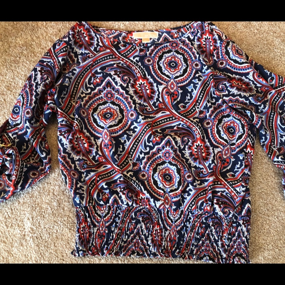 😍Michael Kors multi color pattern blouse